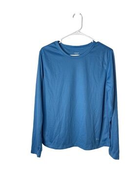 PATAGONIA Capilene Women’s Light Blue Mesh Baselayer Long-Sleeve Thermal Top L